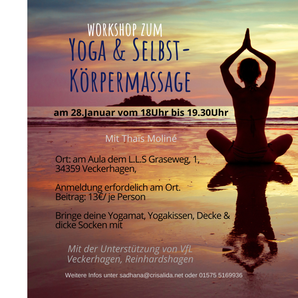 Workshop : Yoga & Selbst-Körpermassage & Atemübungen, am 28.Januar in Reinhardshagen